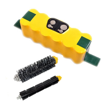 Batería para robot aspirador Roomba 3500 mAh NiMH series + kit de mantenimiento serie 600-700 y cepillos de cerdas y flexibles para Roomba serie 600 - 700