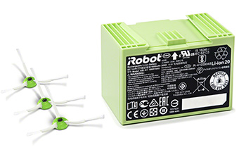 Batería iRobot Lithium Ion Roomba Serie I y E + Cepillos laterales de 3 aspas 